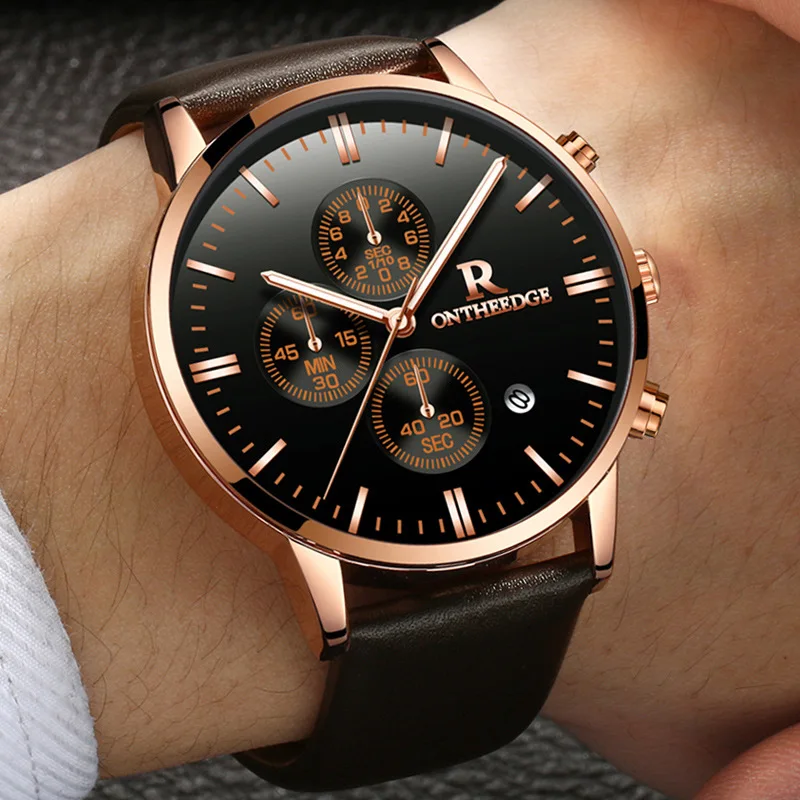 Reloj Hombre Dropshipping Small Dial Work Business watch Men Leather