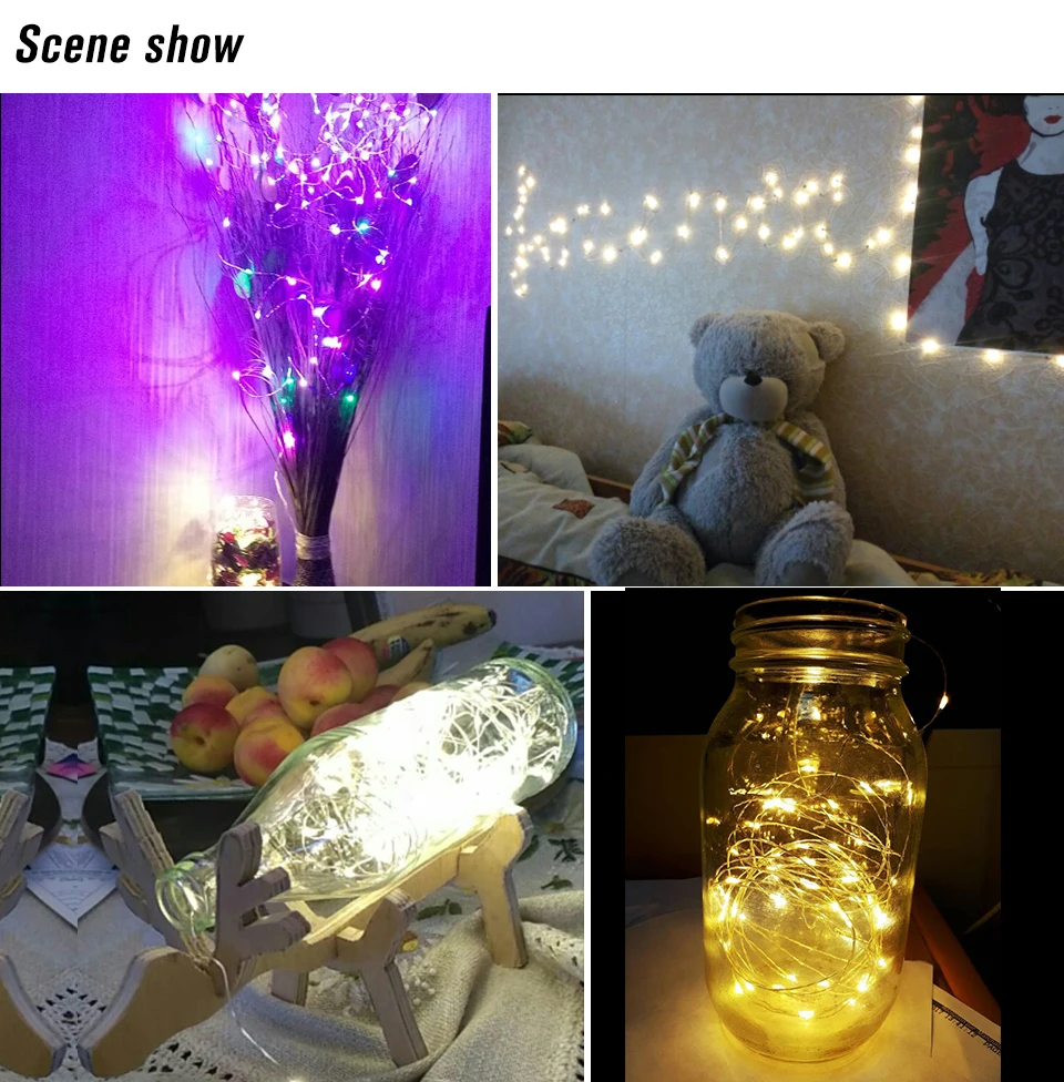 1_09 10M USB Power LED String Copper Wire Waterproof garland Lights for Holiday Party Wedding Christmas Decoration Fairy Lighting