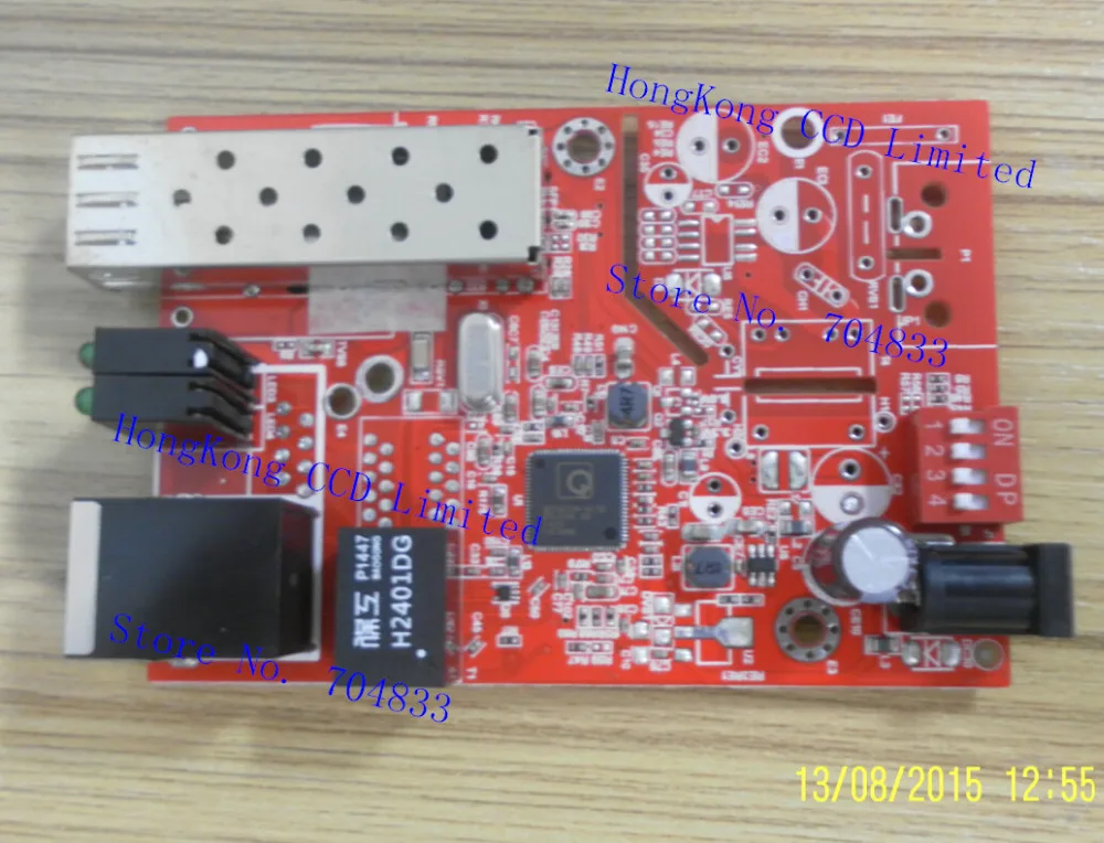 1000M Gigabit SFP fiber optic transceivers motherboard circuit board TG101 red industrial design