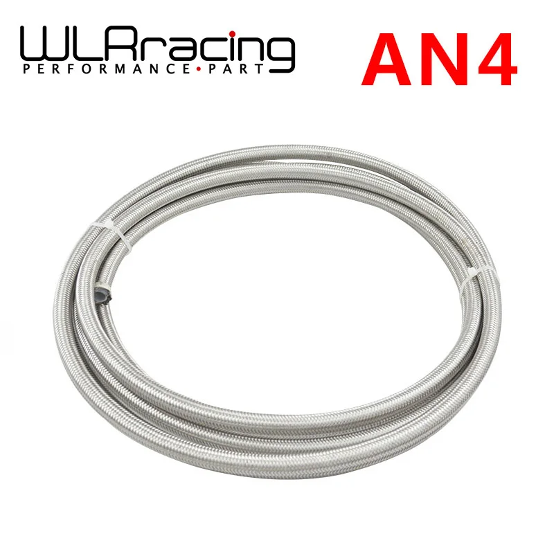 WLR RACING-5 м 4 AN 4 AN4 3/1" Racing PTFE из нержавеющей стали плетеный тефлоновый шланг топливная масляная линия WLR7511