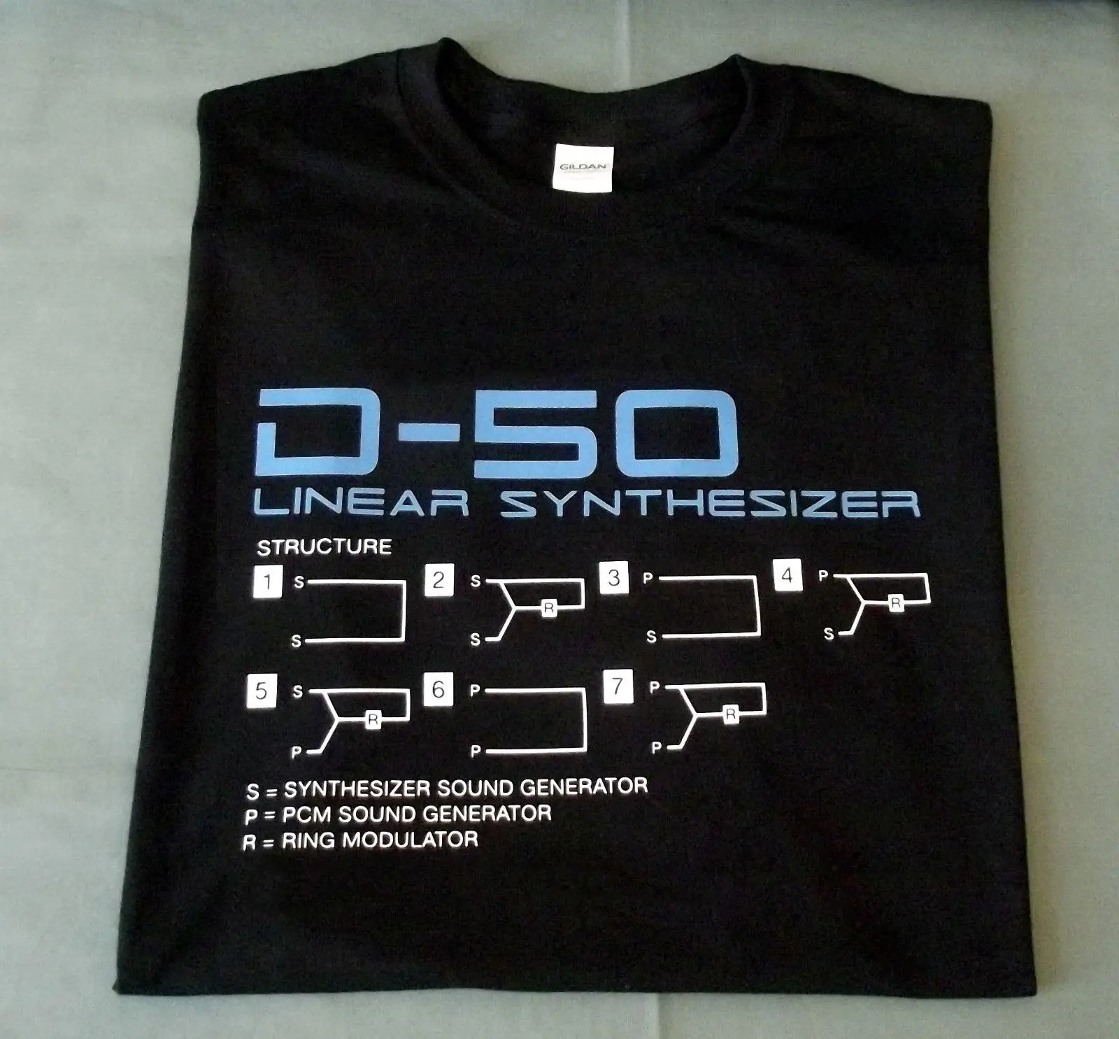Ретро SYNTH T рубашка синтезатор дизайн D50 S M L XL XXL Футболка с принтом мужские