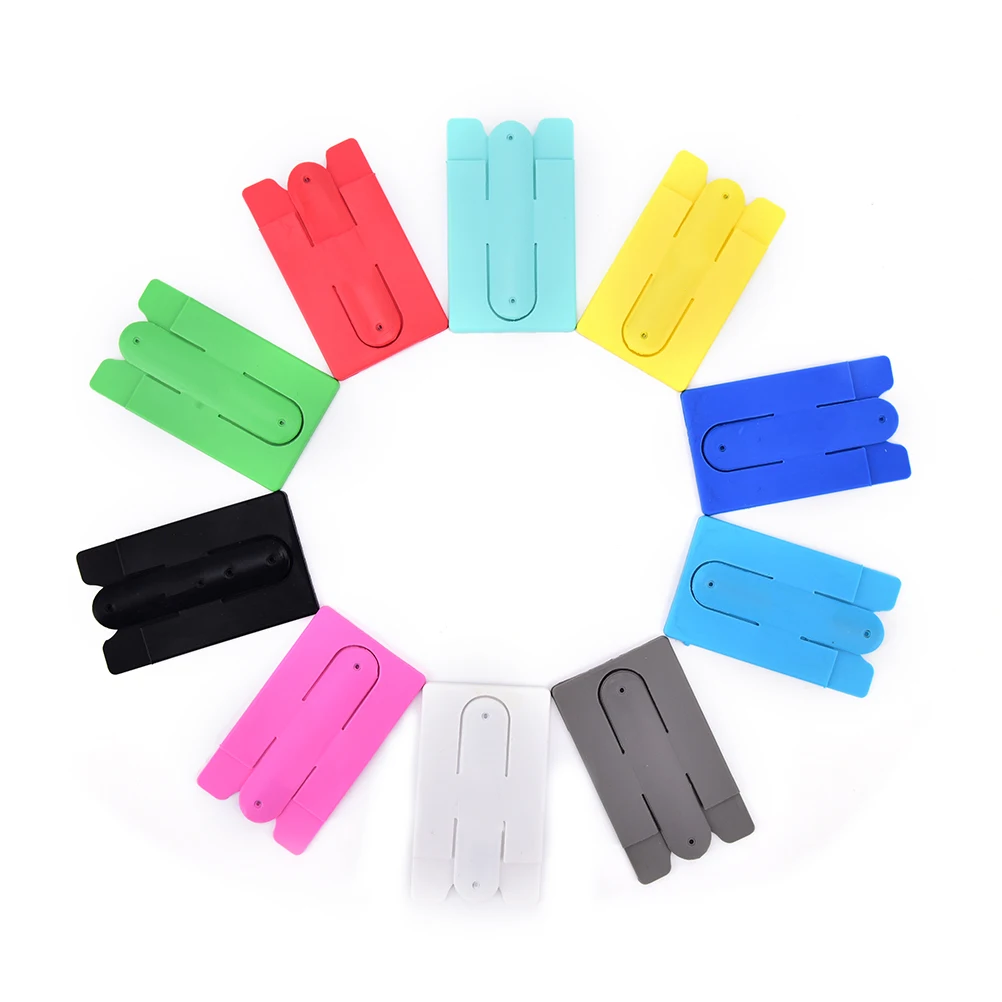 

1pcs Fashion Adhesive Sticker Back Cover Card Holder Case Pouch For Cell Phone colorful card holder 95*56*4mm