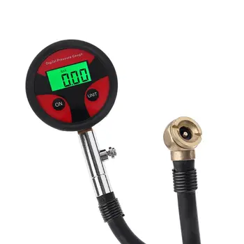 

Ball Head Universal Tire LCD Digital Pressure Gauge Instrument 0-200PSI Internal Have Battery Cycle Car Truck 4 Units Available