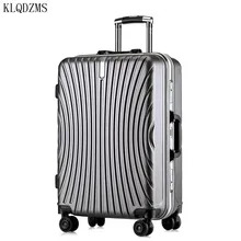 Klqdzms 20/24 дюйма Жесткий PC Сумки на колёсиках spinner для мужчин деловой чемодан на колесах для женщин Дорожная сумка на колесах