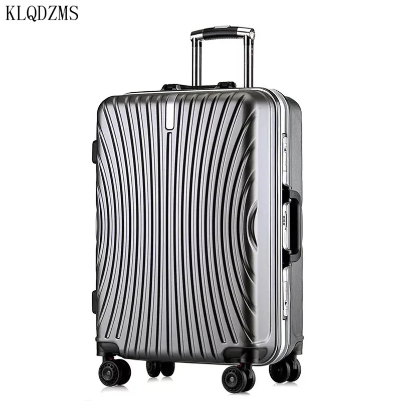 

KLQDZMS 20/24inch tough PC rolling luggage spinner men business trolley suitcase women travel bags on wheels