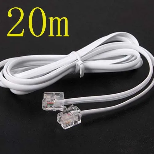 10 قطعة عالية السرعة 20 m 60ft RJ11 الهاتف الهاتف مودم ADSL خط الحبل كابل GM
