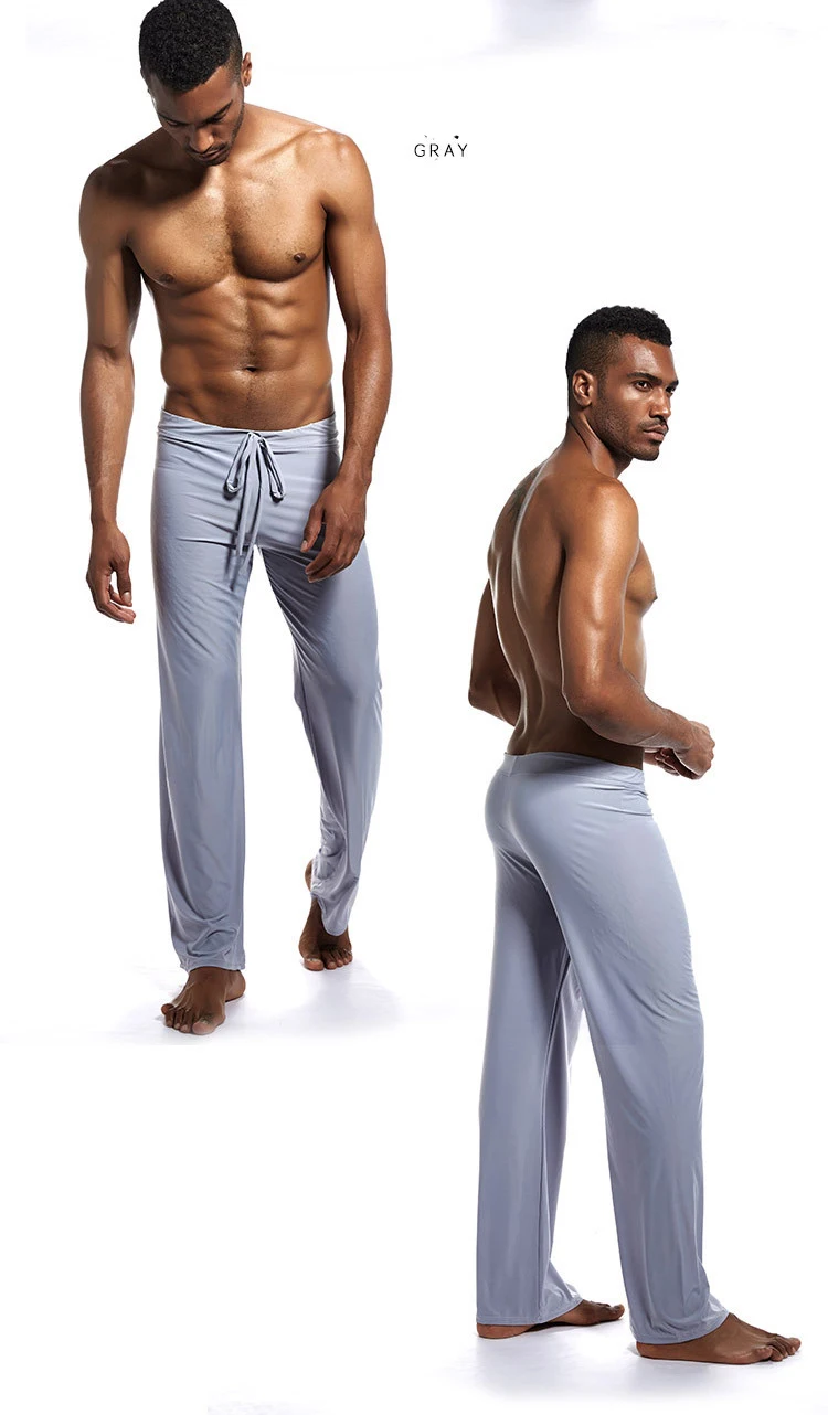 Летние мужские штаны для йоги одноцветные Свободные повседневные льняные брюки утренняя зарядка фитнес бег дышащий