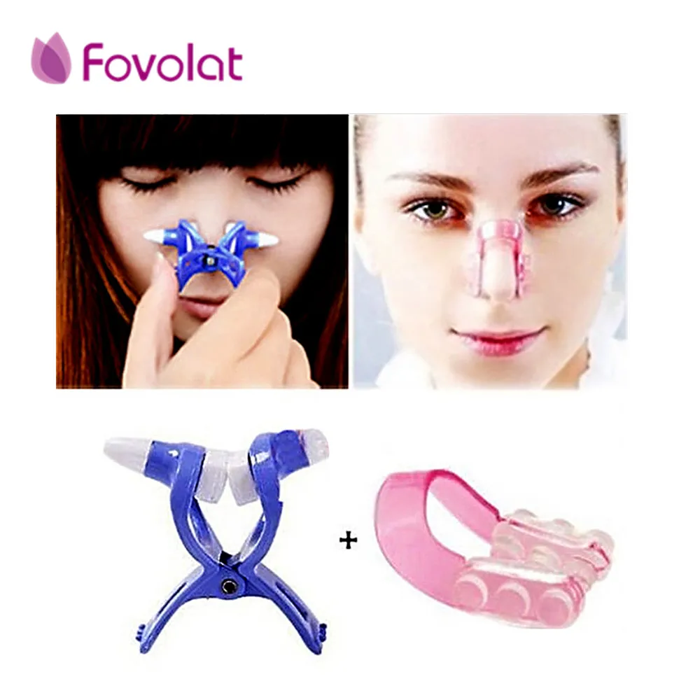 

1Set Nose Up Shaping Shaper Lifting +Bridge Straightening Beauty Nose Clip Face Fitness Facial Clipper Corrector Nose Massage