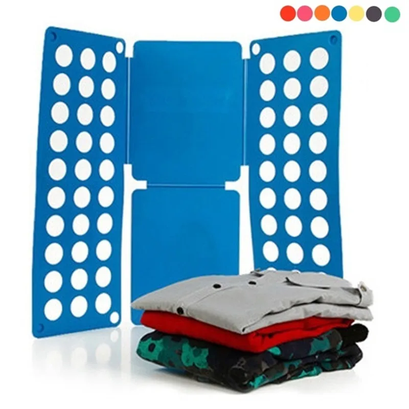 

2018 Hot Sale Practical Small Size Clothes Pegs Useful Laundry Magic Fast Folder Board Clothes T-Shirt Fold Board 5 Colors