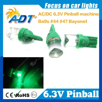 

200pcs Super White Concave Lens Clear Cap 194 AC 6.3V 168 W5W #555 pinball led bulbs for pinball game machine parts Non flicking