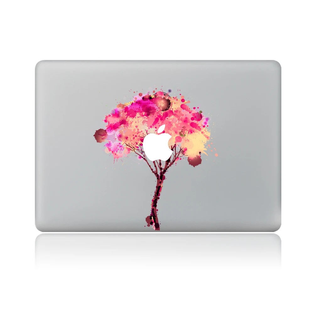 

Inked pink tree Vinyl Decal Laptop Sticker for macbook Pro Air 13 inch Cartoon laptop Skin shell for mac book