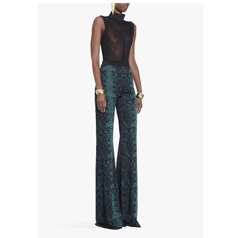 Patchwork Vendaje Azul Moda Tejido Mujer Por Elegante Larga Jacquard Mayor Sexy Pantalones Al Causal Celebridad 2019 Venta x07qw1YY
