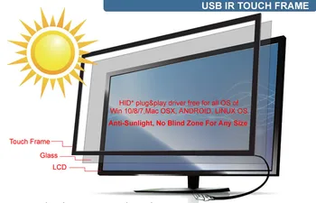 

10 Touch Points 50 inch Infrared Touch frame overlay-Stable and no drift