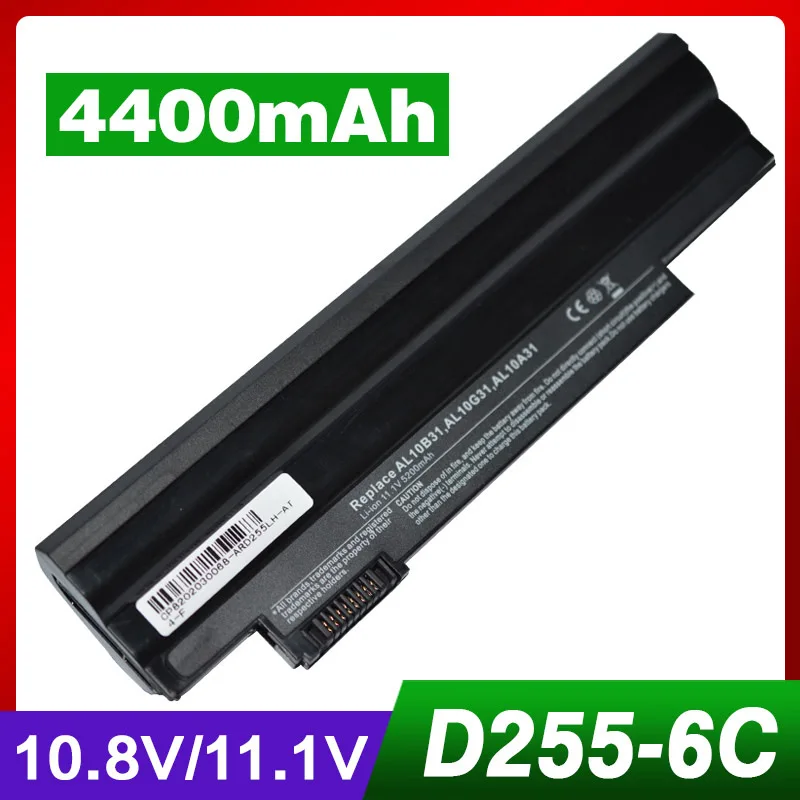 

11.1V 4400mAh Black laptop battery for Acer Aspire AL10A31 AL10B31 AL10G31 One AOD255 AOD260 522 D255 722 D257 D255E D260 D270