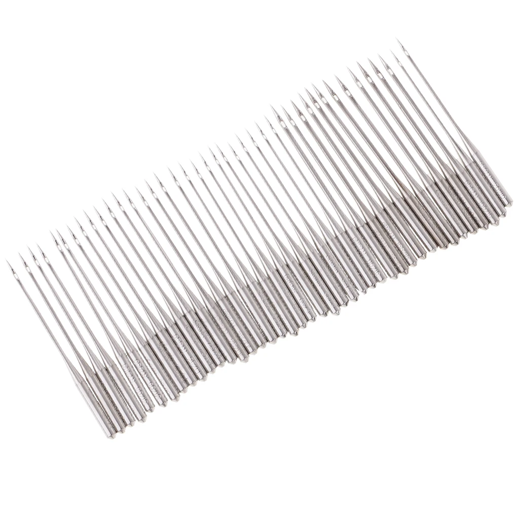 40pcs Sewing Machine Needles Home Threading Needles Size 60/8 65/9 70/10 75/11