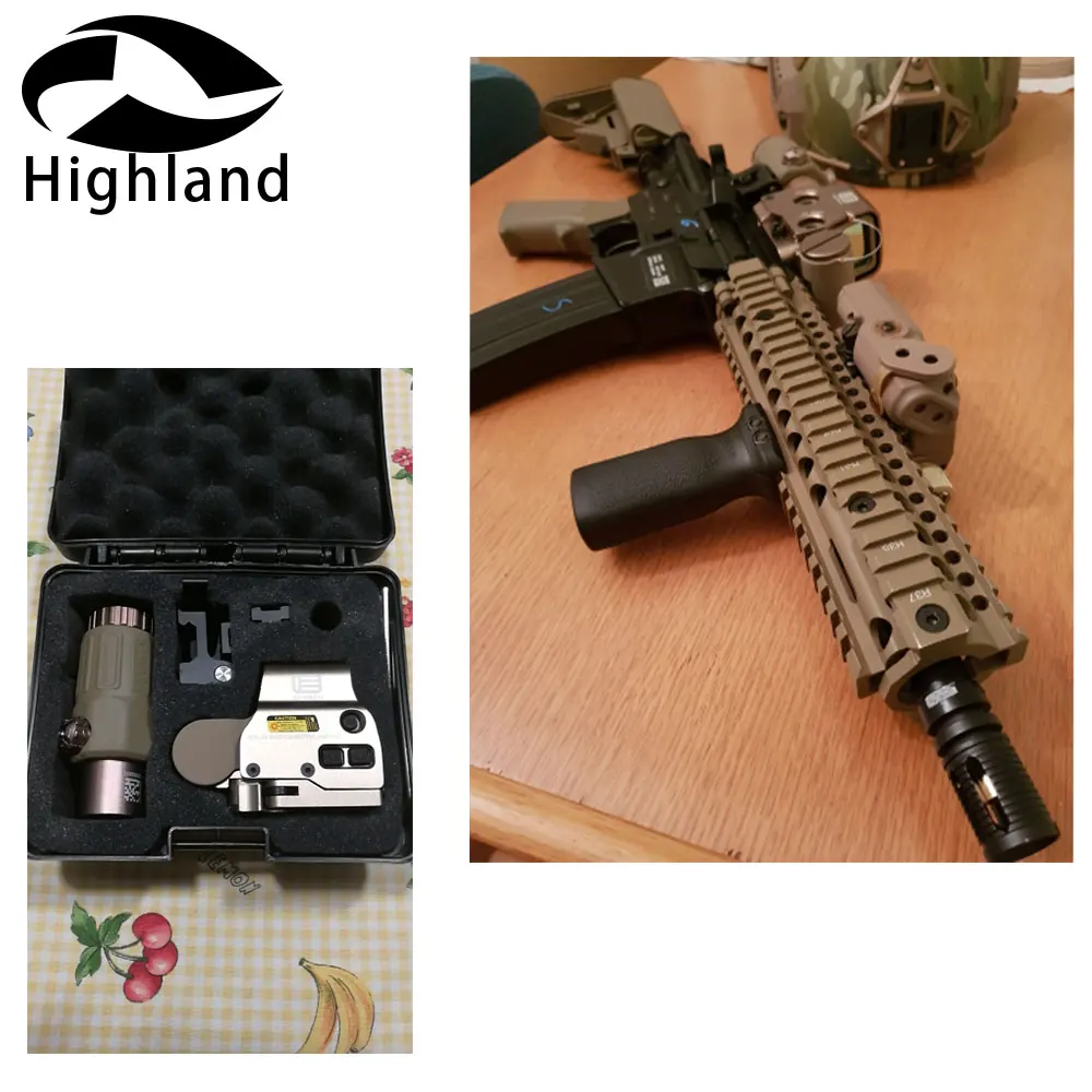 

Hunting 3X Magnifier with Switch to Side Quick Detachable QD Mount For 20mm Rail Mounts+ 558 Holographic Red Green Dot Sight
