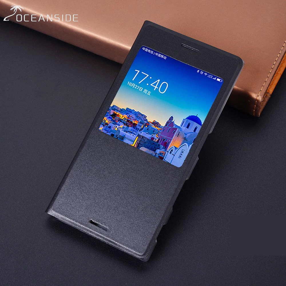 

For Sony XZ2 XZS Premium Mini Case Original Official Smart View Plating Mirror Window Flip Leather Phone Cover funda coque
