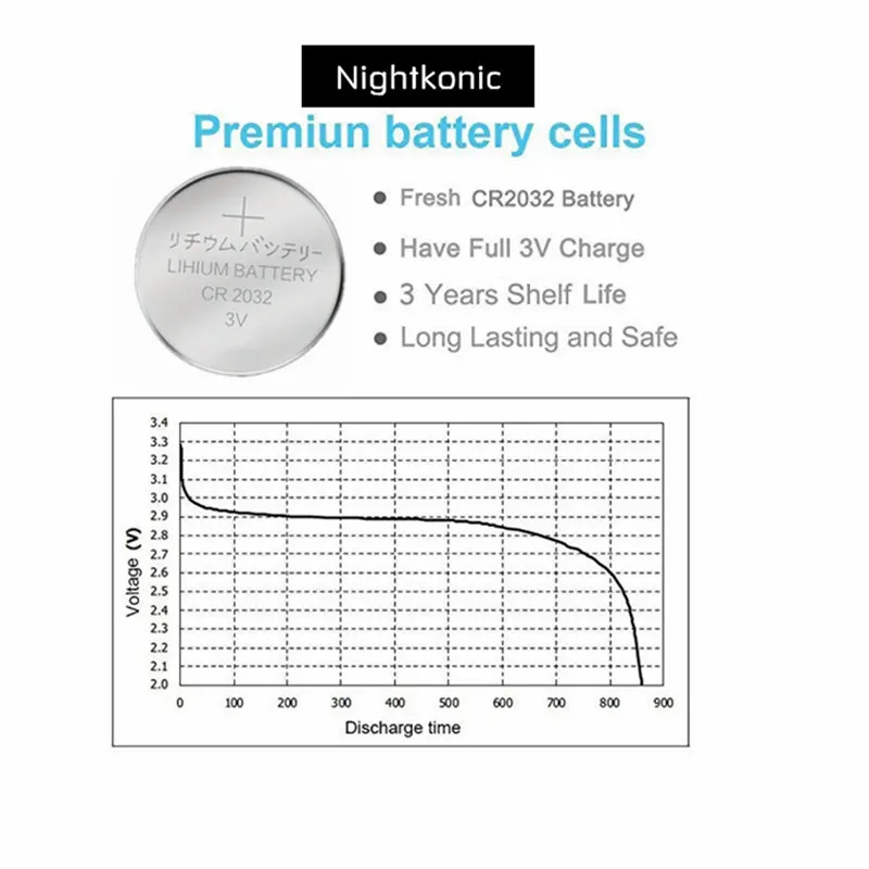 Nightkonic(3 упаковки) 15 шт. CR2032 батарея 3 в литиевые батареи BR2032 DL2032 ECR2032 CR 2032 кнопочная монетная батарея