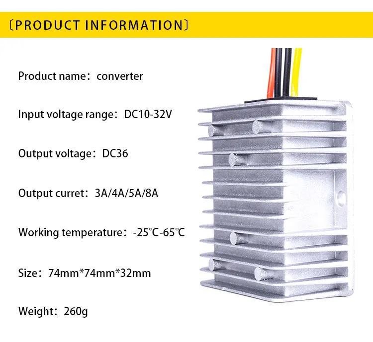 DC преобразователь 10-32 В до 36 В 3A 4A 5A 8A повышающий преобразователь DC-DC преобразователь напряжения Регулятор для автомобилей на солнечной батарее
