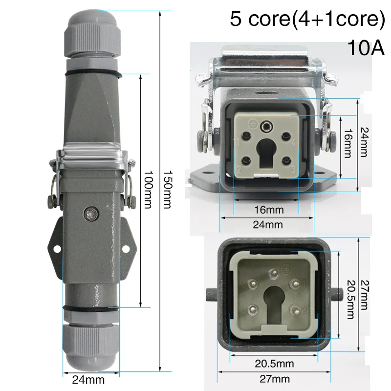 Сверхмощный разъем 4 ядра(3+ 1) 5 ядер(4+ 1) 6 ядер(5+ 1) 8 ядер(7+ 1) газовая пробка 250v-005-4 Подключите авиационную вилку к hori