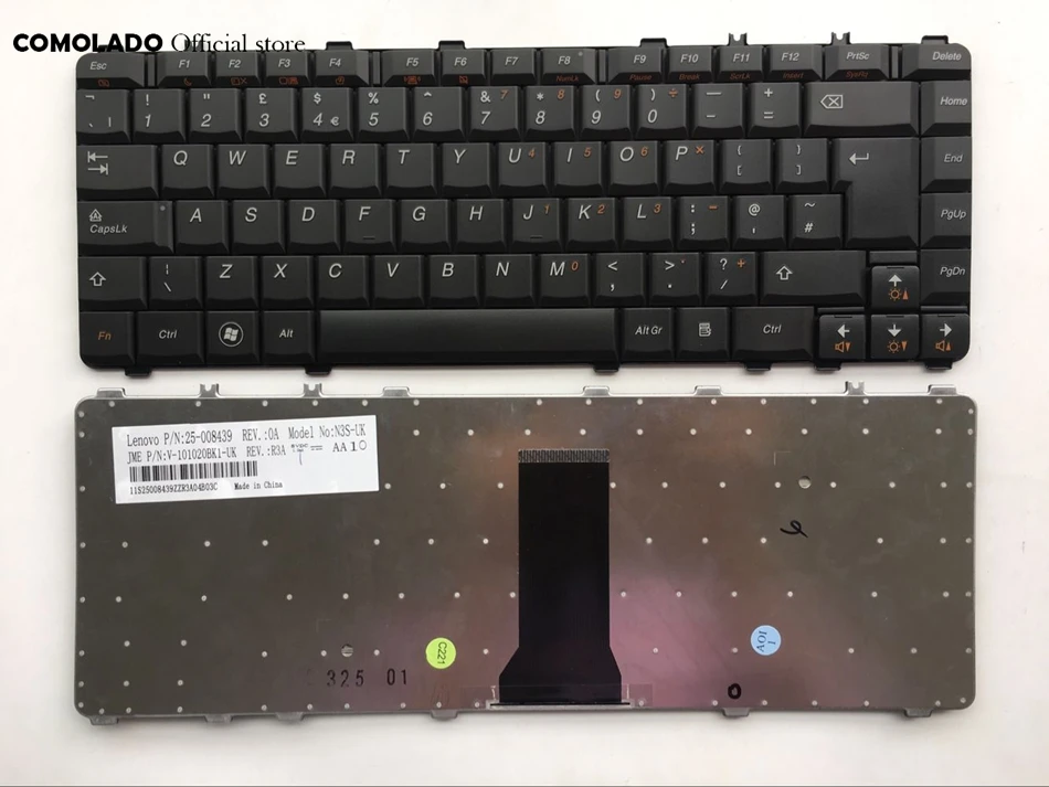 UK keyboard For Lenovo B460 IdeaPad Y450 Y460 Y460p Y550 Y550p Y560 Y560d Y560p V460 Black keyboard UK Layout