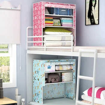 

Bed Simple Wardrobe Students Receiving Wardrobe Dust-proof Bedroom Furniture Folding Wardrobe Cabinet Cloth Rack