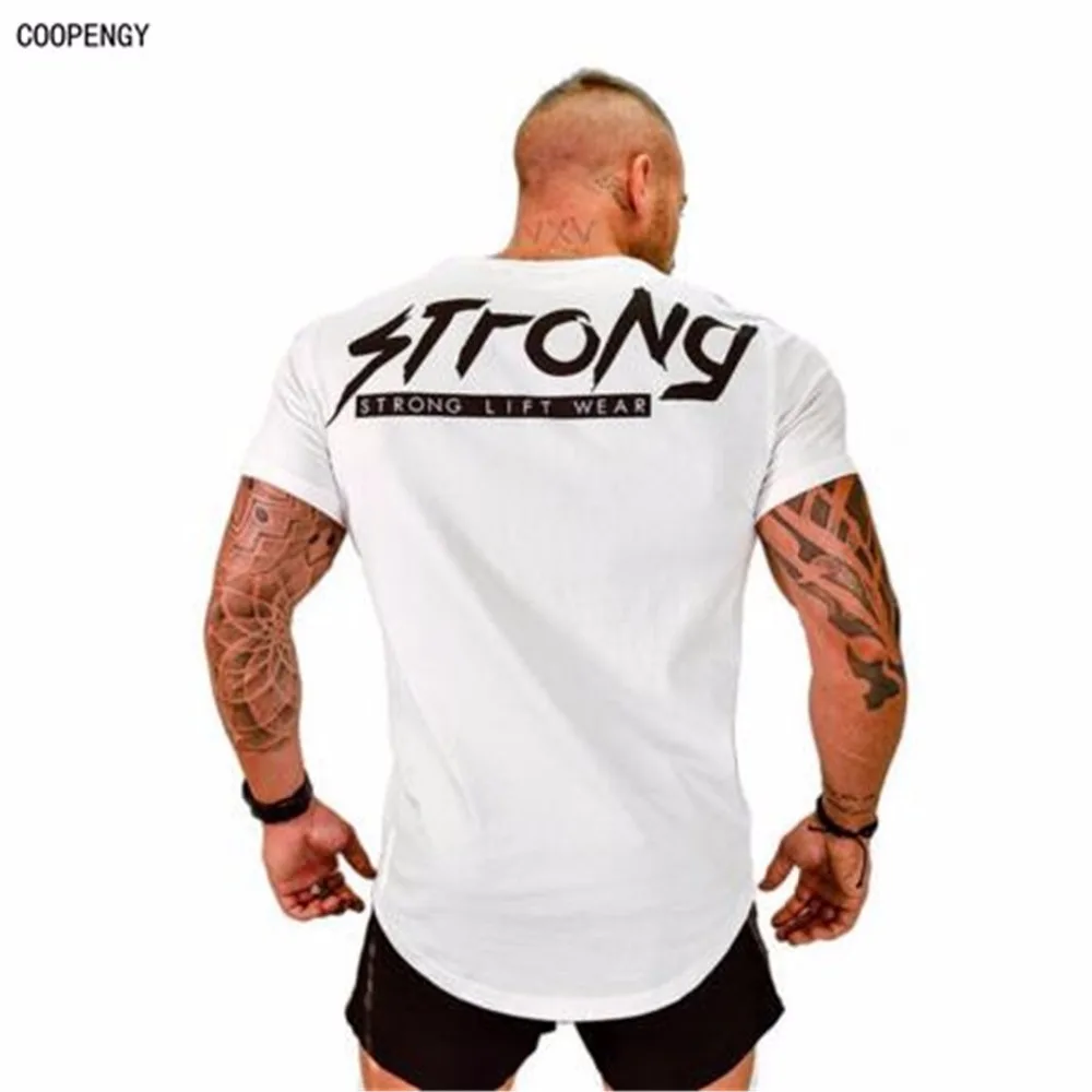 2017 summer New mens T shirt Crossfit Fitness Bodybuilding Shirts