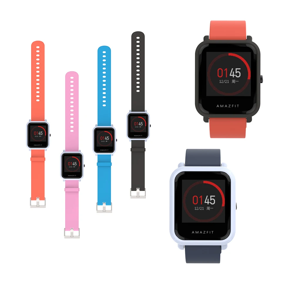 Mijobs 20mm Silicone Wrist Strap for Xiaomi Huami Amazfit Bip BIT Smart Watch Band Accessories Sports Bracelet Correa Wristband