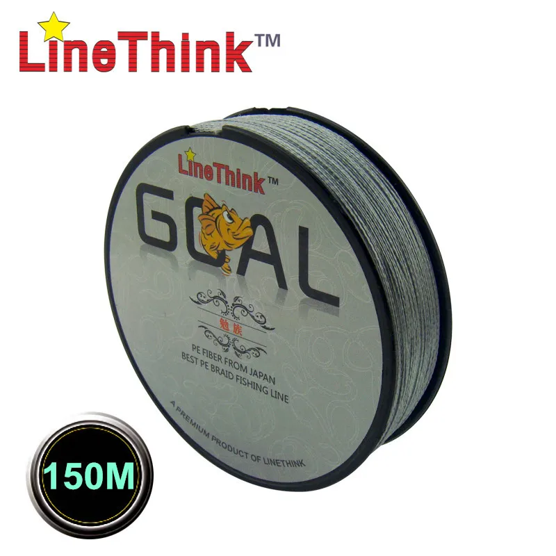 150 متر جودة التجارية linethink goal اليابان المتعددة الشعيرات 100% pe مضفر الصيد خط الصيد جديلة الشحن مجانا