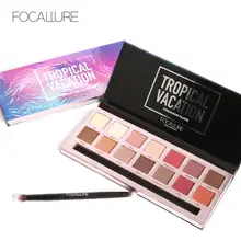 ФОТО focallure eyeshadow new 14 colors eyes makeup palette shimmer matte eye shadow  palette shades with brush