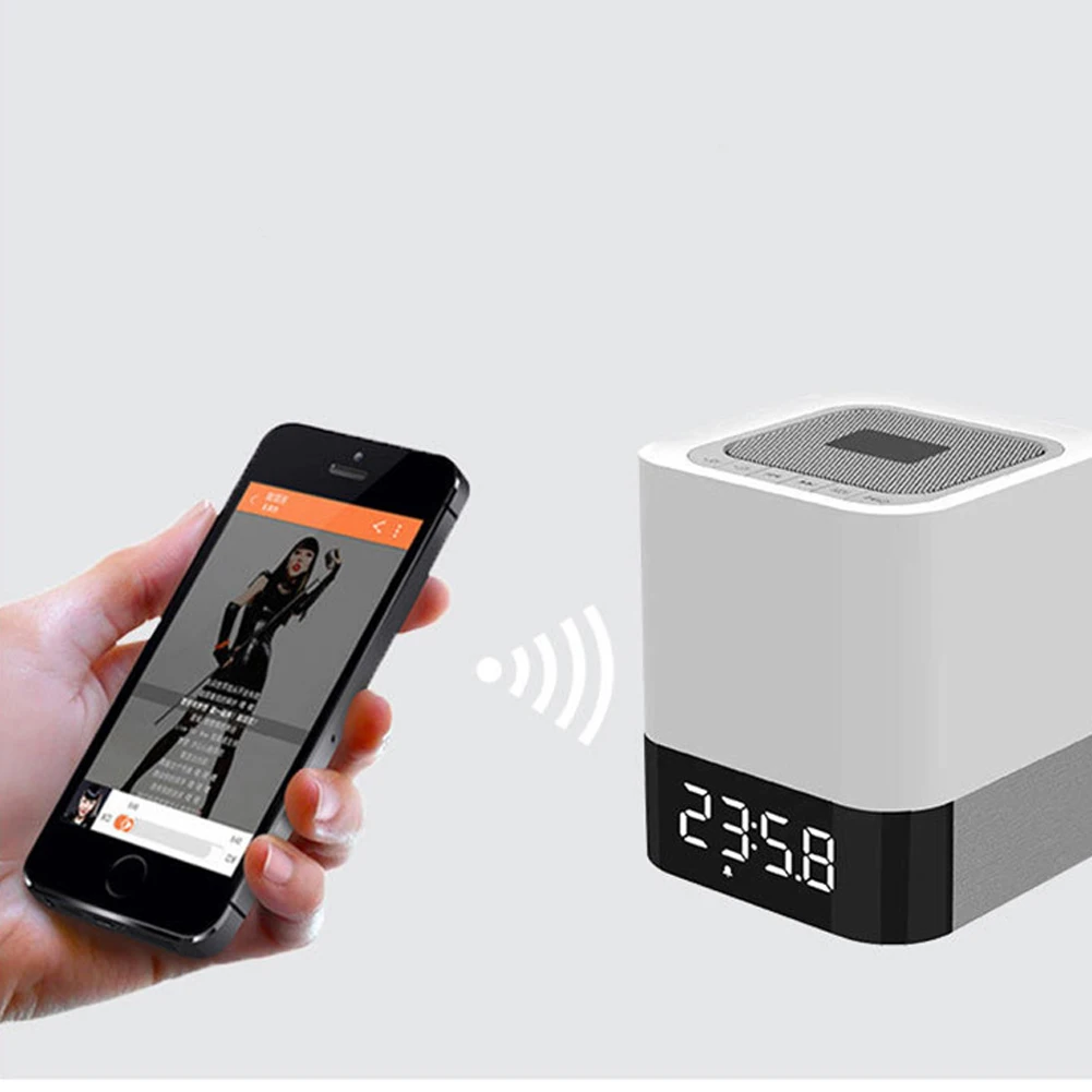 Мини светодиодный Bluetooth беспроводной стерео динамик коробка басового звука Будильник Календарь многофункциональный спикер