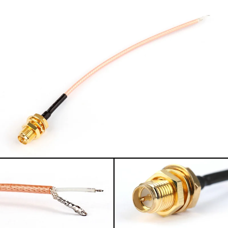 

New Arrival DIY SMA/RP-SMA Female to PCB Solder Pigtail Antenna Extension Adapter Cable 150mm for RC FPV Multirotor Spare Parts