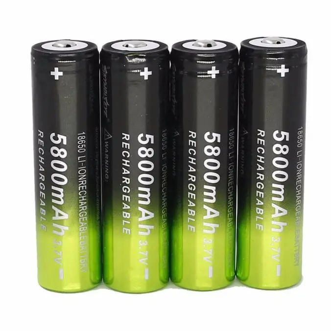 CARPRIE 4x5800 mAh Li ion 3 7 V 18650 аккумуляторная батарея для фонарика лампа факел аварийного