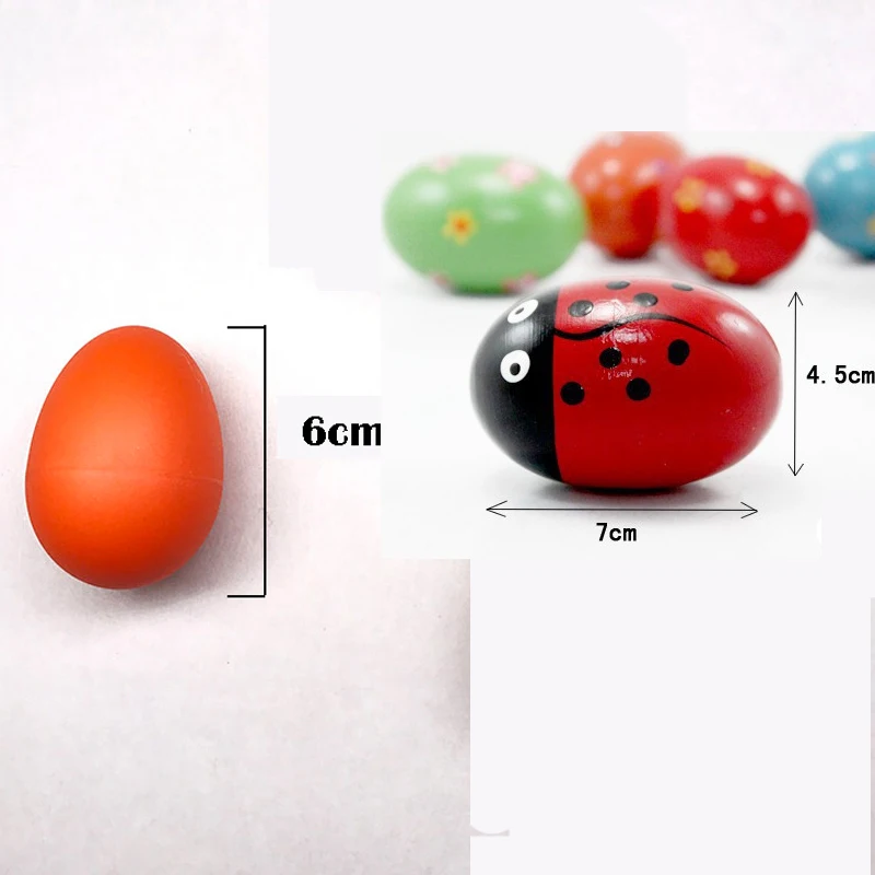 5 шт. музыкальный звук яйцо детские пластиковые перкуссионные маракасы шейкер для малышей Детская игрушка красочный мультфильм музыкальный инструмент