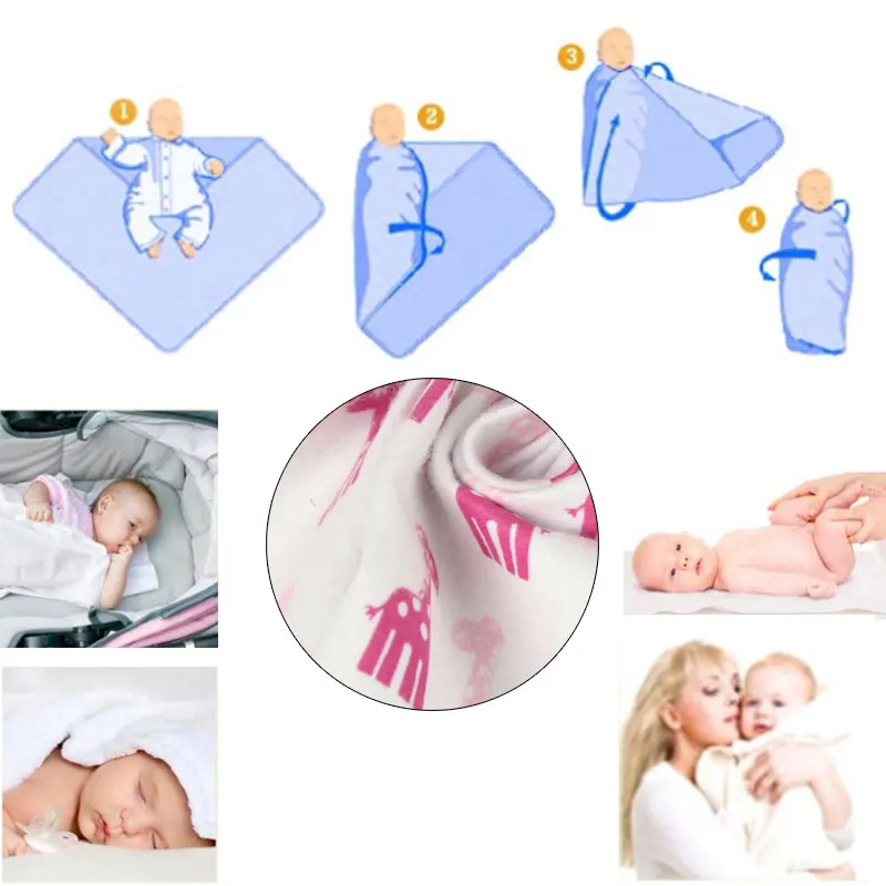 4Pcs/Lot Cotton Baby Blankets Newborn Diapers Baby Wrap Swaddle Blanket For Newborns Muslin Diaper Baby Bath Children's Blanket