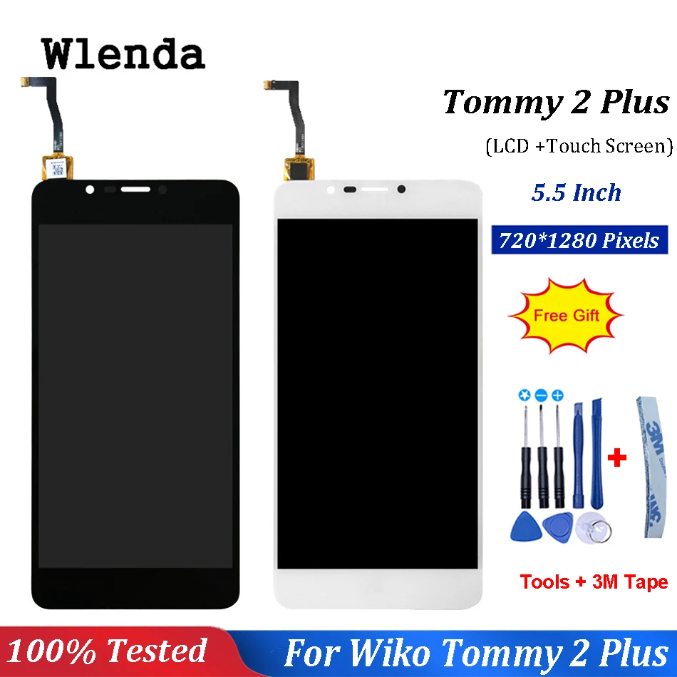 

For Wiko tommy 2 plus LCD Display and Touch Screen 5" Phone Accessories For tommy 2 plus display phone+Tools