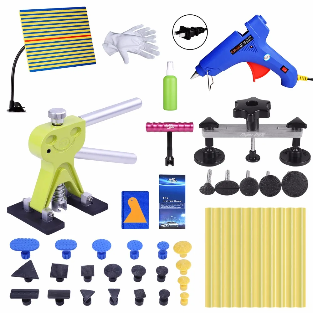 

Bridge Puller Car Repair Tool Set Dent Puller Kit LED line Board Glue Sticker Glue Gun Glue Tabs Removal Tool
