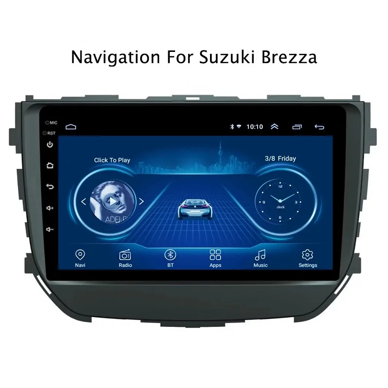 Ectwodvd 9inch Andriod 8.1 Car GPS Navigation For Suzuki Vitara Brezza 2016-2018 DVD Multimedia System With Casing | Автомобили и
