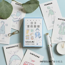 28 листов/набор сладкие дни жизни ломо карты мини Открытка творческий день рождения открытка с сообщением