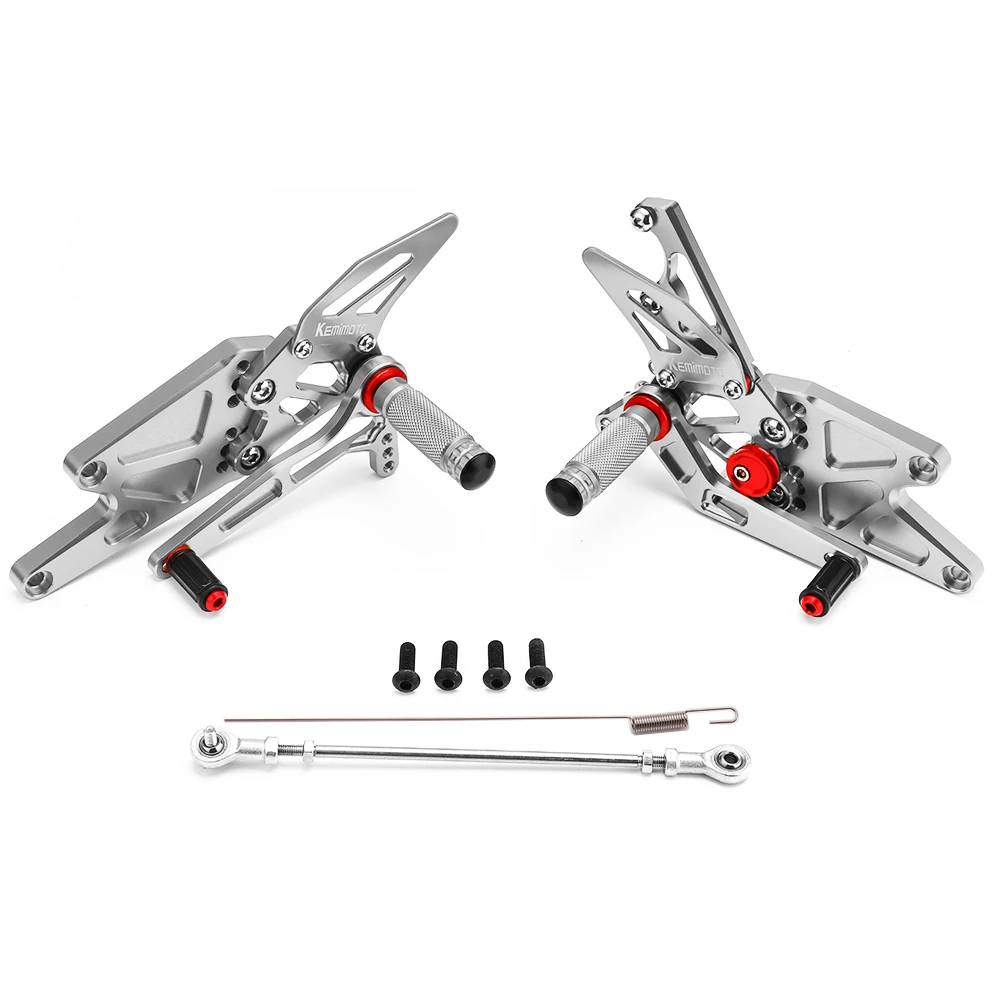 KEMiMOTO MT 03 MT 25 MT03 MT25 CNC регулируемый задний Набор Rearsets Подножка для Yamaha YZF R25 R3 MT-03 MT-25