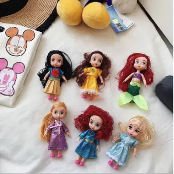 

Girl Toys Role Playing Dressing Dolls Classic Princess Dolls 4.5 Inches 6/SET Candy Girl