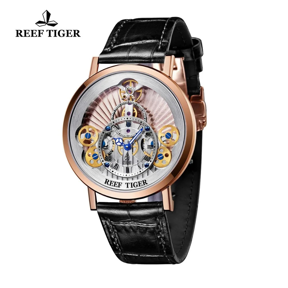 Новые дизайнерские модные часы Reef Tiger/RT Мужские Аналоговые водонепроницаемые