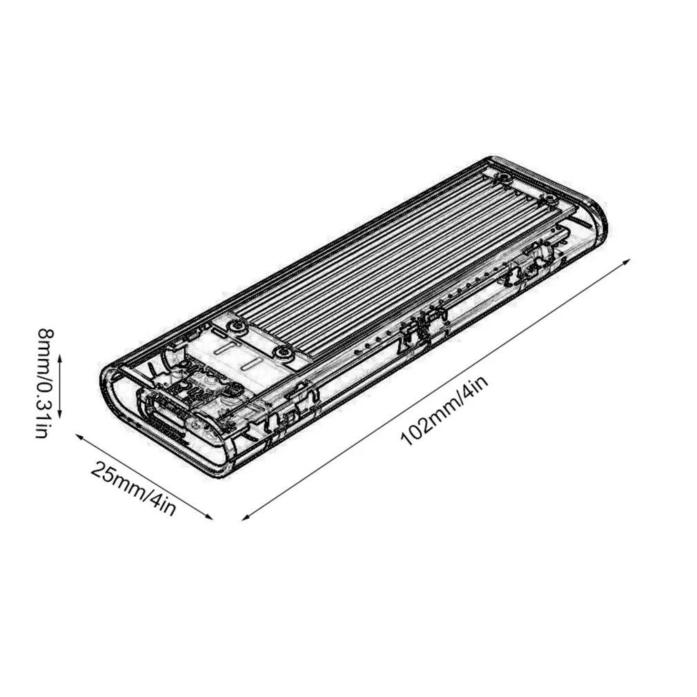 ORICO TCM2-C3 NVME M.2 SSD корпус 10 Гбит/с type-C USB3.1 Gen2 поддержка UASP 2 ТБ внешний мини JMS578 SSD чехол прозрачный красный