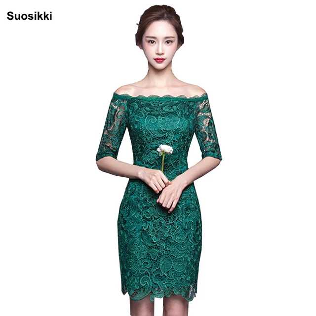 Green Lace Cocktail Dress