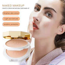 2 colori Viso Trucco Controllo del Petrolio In Polvere Torta Evidenziatore Shimmer Brighten Pressed Powder Tavolozze Contorno di Trucco Cosmetici TSLM2