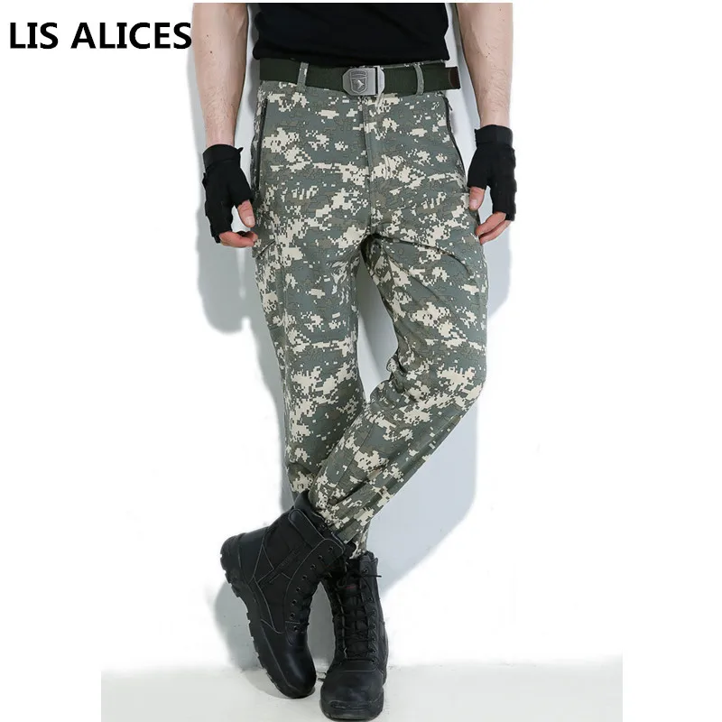 LIS ALICES Spring Urban Tactical Pants Military Clothing Men's Soft Shell SWAT Combat Man Trousers With Multi Pocket |