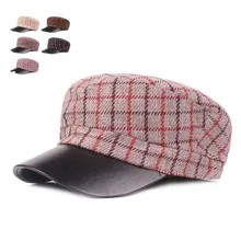Военная кепка, шапка, женские зимние шапки для мужчин и женщин, женская армейская Кепка из искусственной кожи, Черная кепка, шляпа моряка, мужская клетчатая кепка
