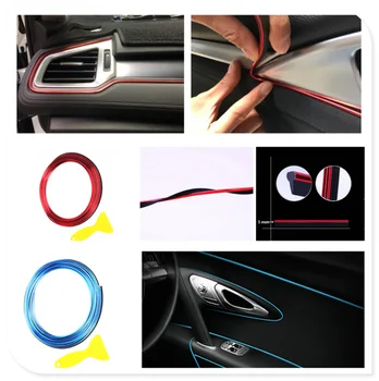 

Car shape decorative strip door panel gap instrument modification line for Jeep Renegade Cherokee Wrangler Compass Patriot