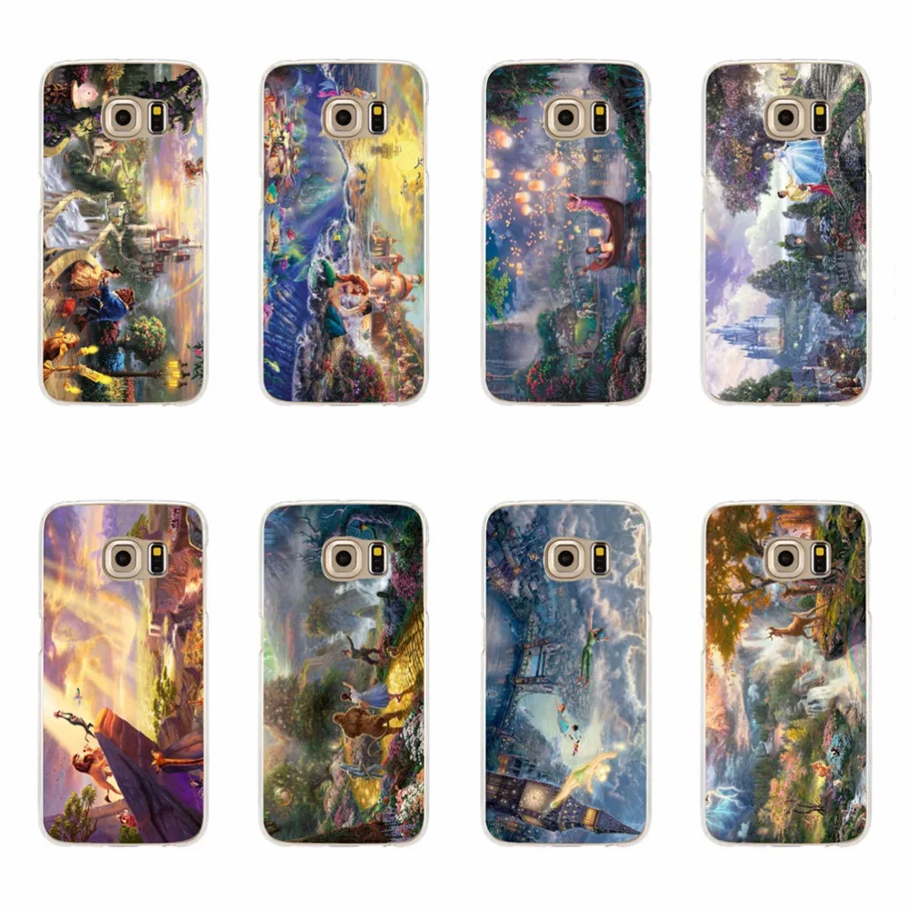 Beauty and the Beast Lionking Mermaid Princess Peter Pan Cartoon Soft Cases For Samsung Galaxy C5 C7 A3 A5 A7 J1 J5 J7 2016 Ver.