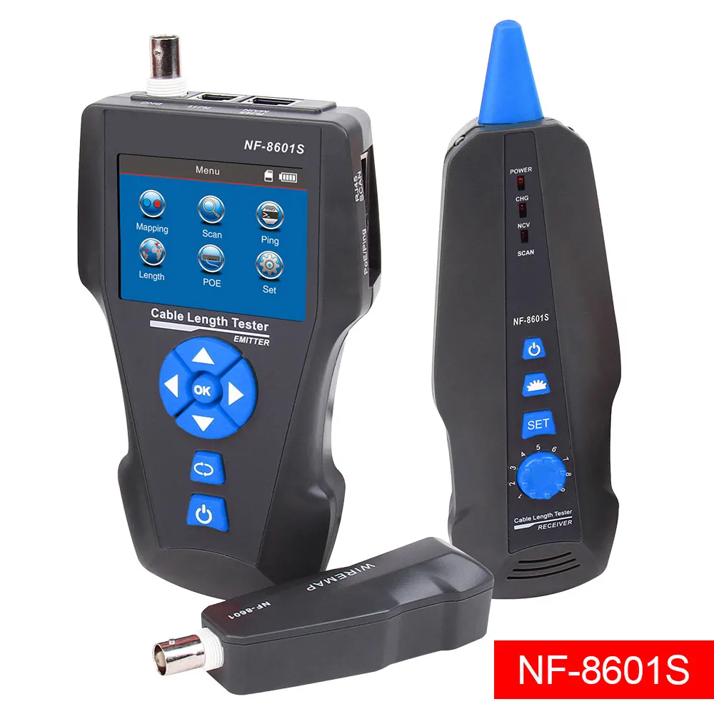 TDR сети ЖК дисплей кабельный тестер Noyafa NF 8601S многофункциональный трекер для RJ45 RJ11